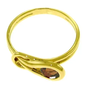 0.65 Carat 14K Solid Yellow Gold Basket Of Hope Garnet Ring
