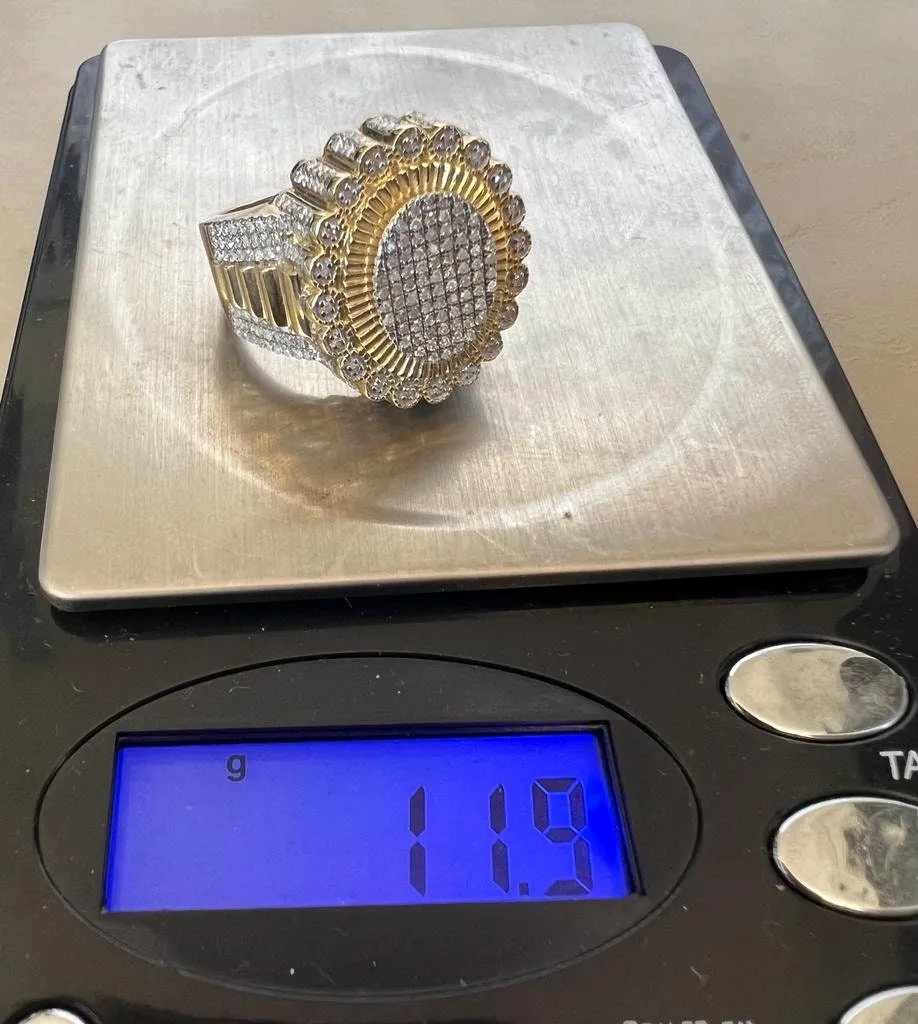 0.99 Ct Diamond Ring | 10k Gold Ring For Men | | Hip-Hop Diamond Ring | Hip-Hop Mens Diamond Ring 11.9 Grams | Big ring | Gift For Him