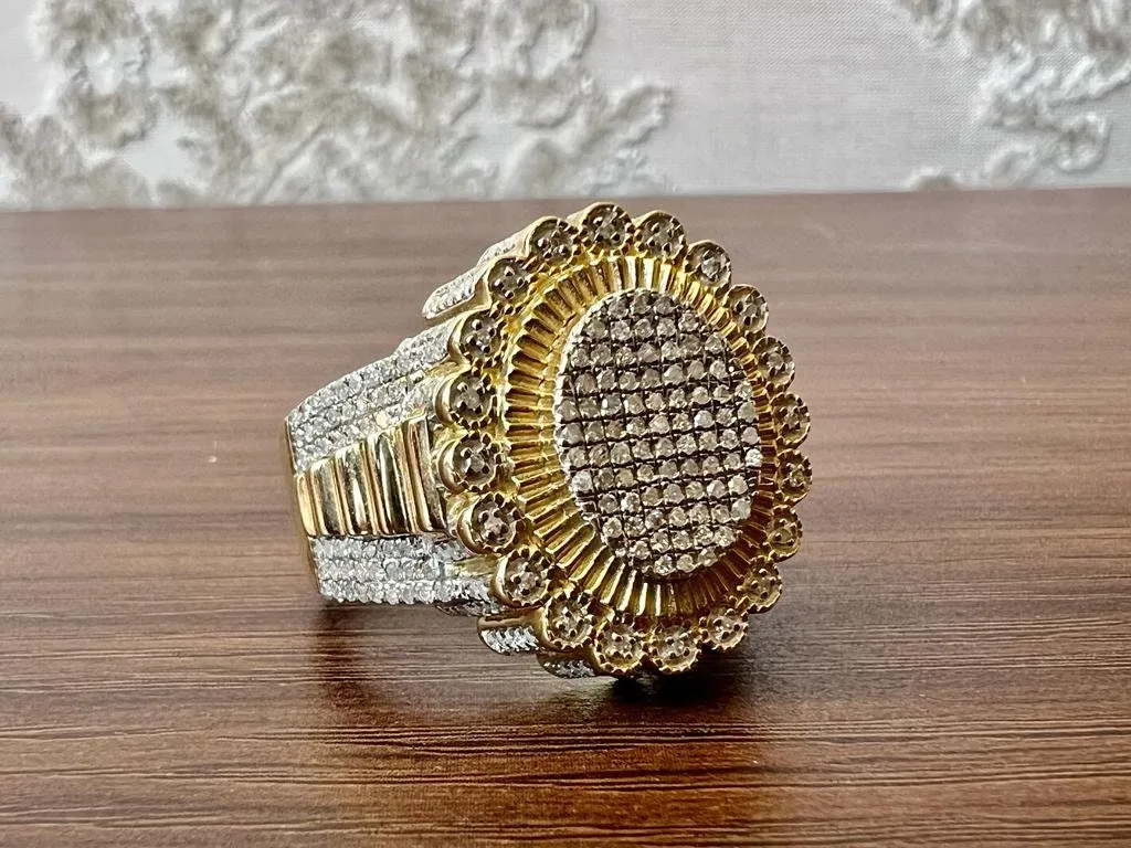 0.99 Ct Diamond Ring | 10k Gold Ring For Men | | Hip-Hop Diamond Ring | Hip-Hop Mens Diamond Ring 11.9 Grams | Big ring | Gift For Him