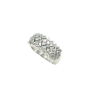 1 Carat Diamond Lattice Cluster Ring