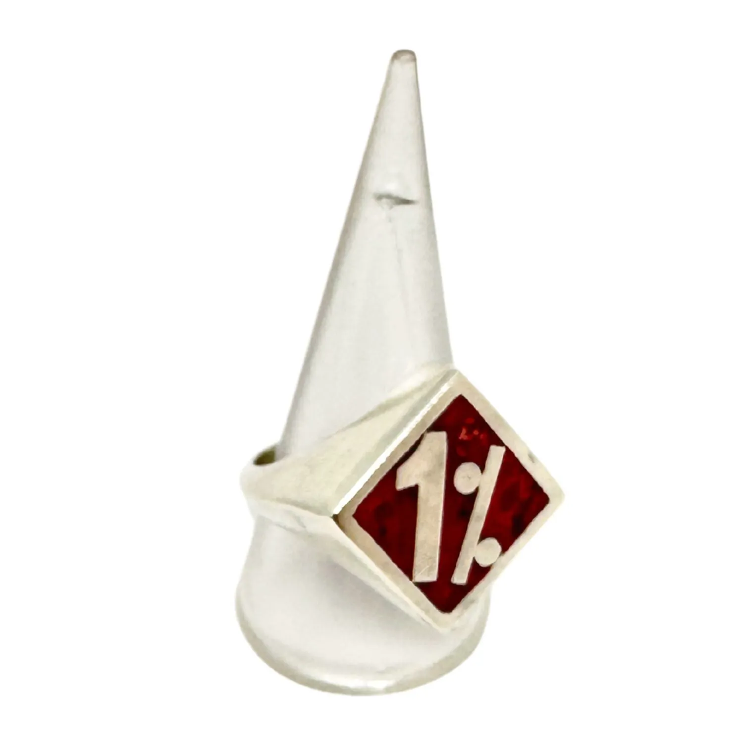 1% Chunky Ring Red Enamel