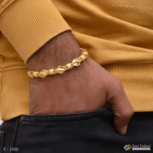 1 Gram Gold - Leaf in Kohli Fashionable Design Gold Plated Bracelet - Style B665