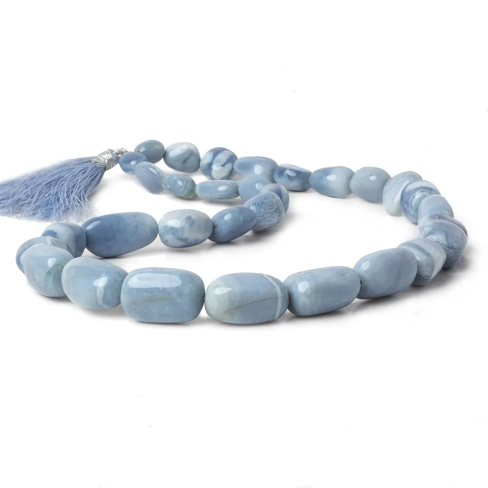 10x7-20x15mm Owyhee Denim Blue Opal plain nugget beads 14 inch 20 pcs AAA