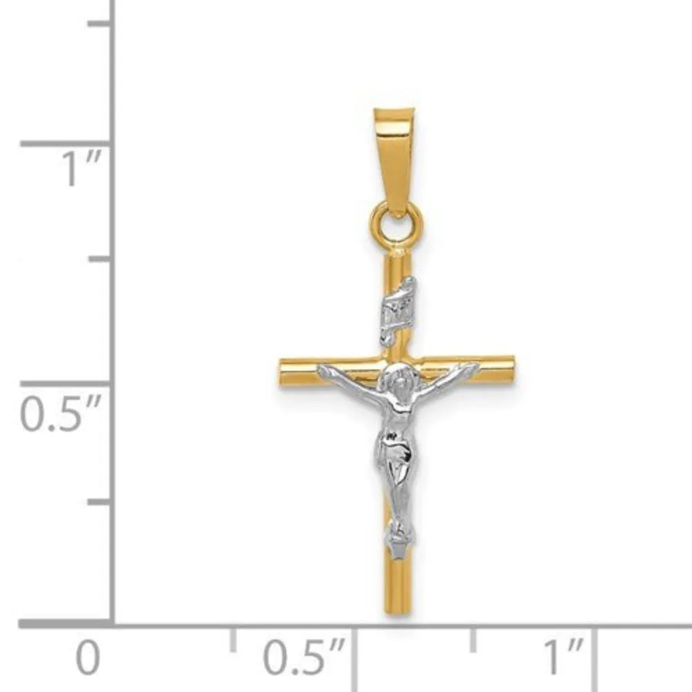 14K TT Gold Crucifix 0.8grms