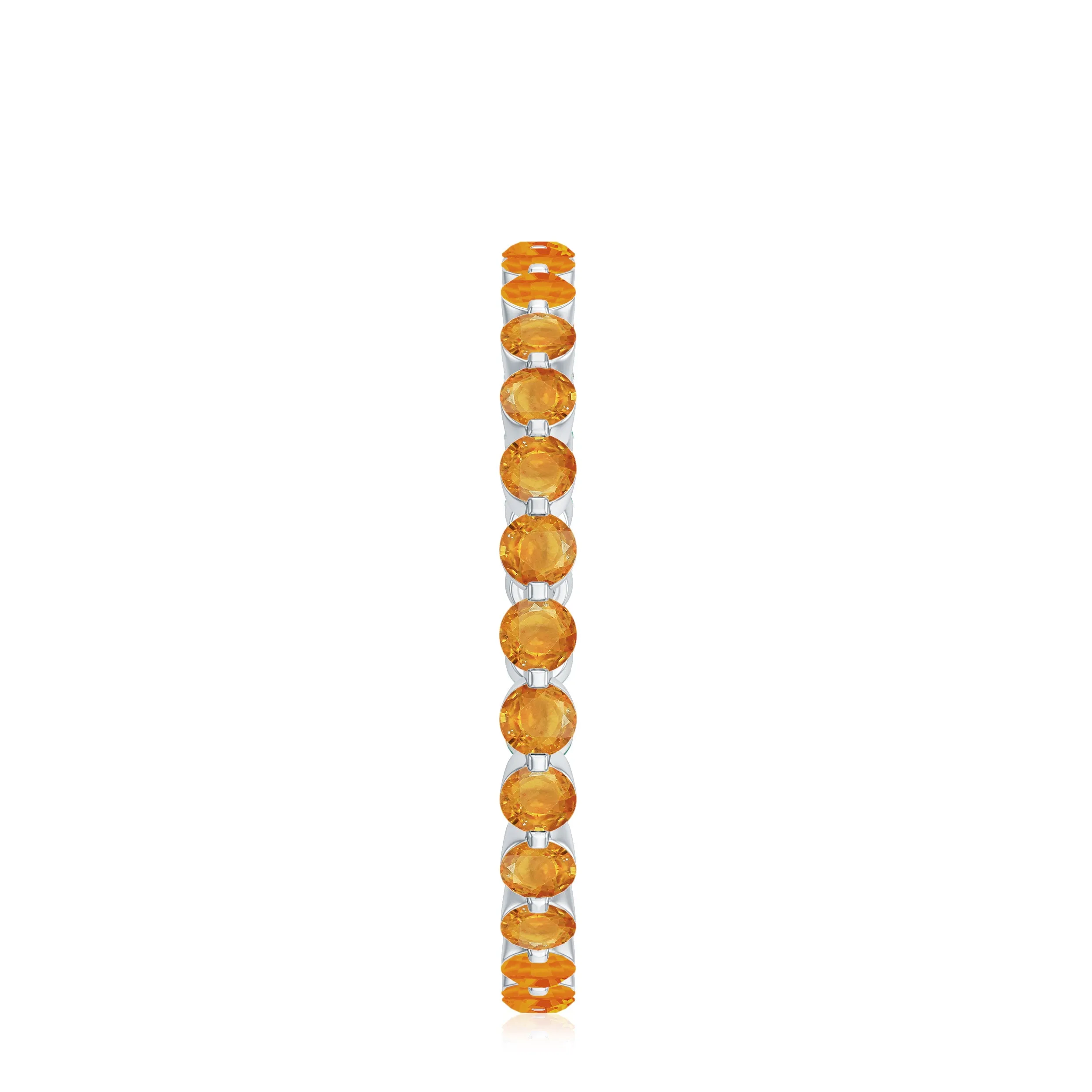 1.50 CT Orange Sapphire Floating Eternity Ring