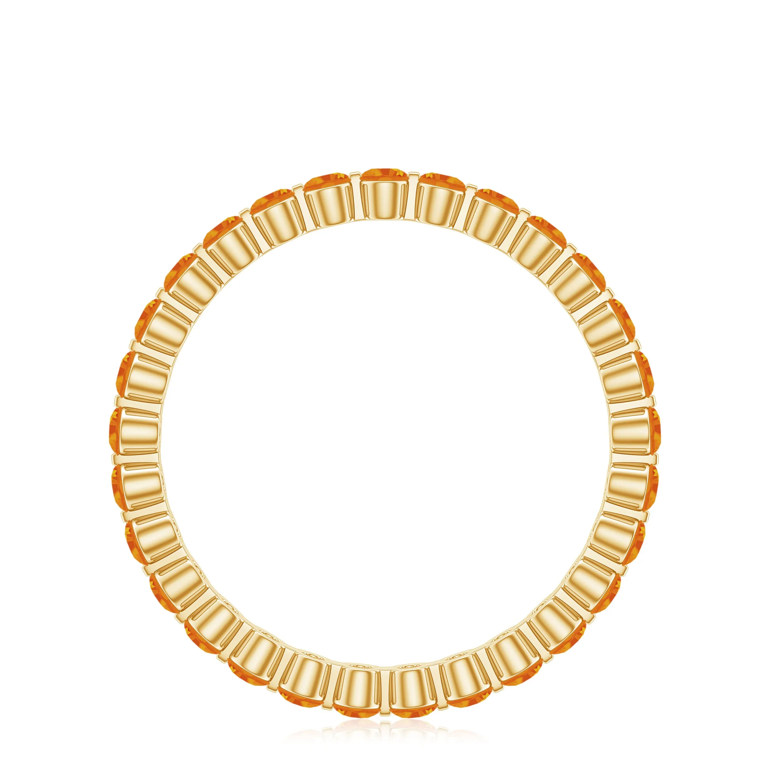 1.50 CT Orange Sapphire Floating Eternity Ring