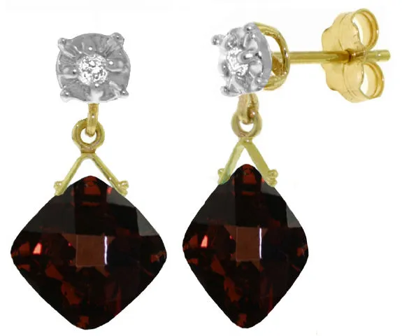 17.56 Carat 14K Solid White Gold Live Inside You Garnet Diamond Earrings