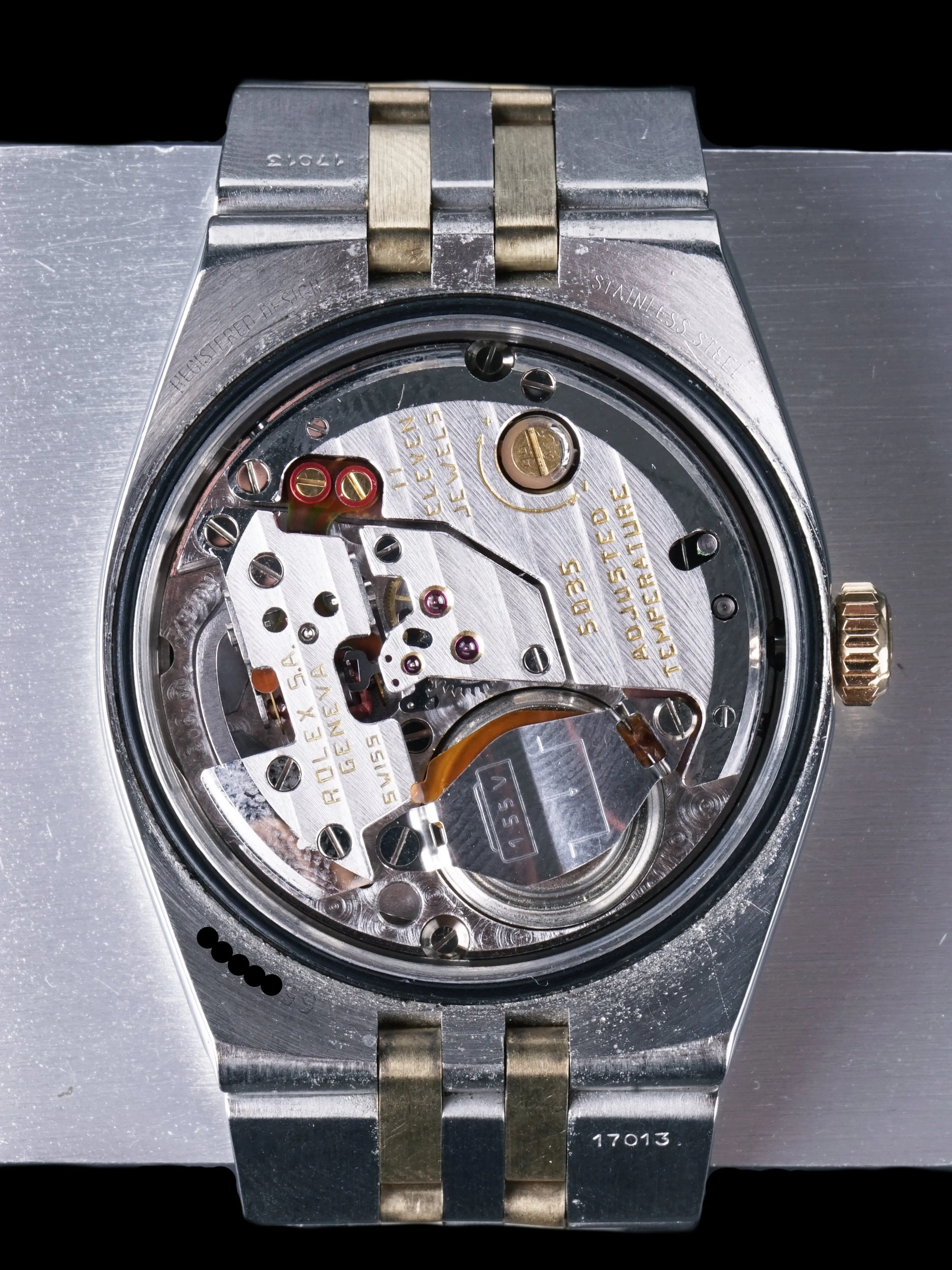 1980 Rolex Two-Tone Oysterquartz Datejust (Ref. 17013) "Purple Dial" With Box, Papers, and RSC Papers