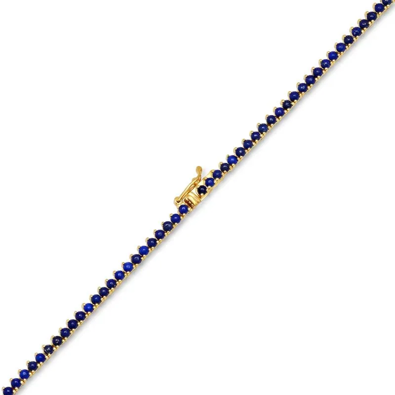 3-Prong Lapis Tennis Necklace