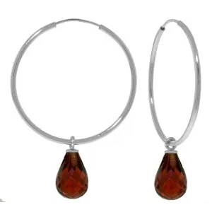 4.5 Carat 14K Solid Yellow Gold Margherita Garnet Earrings