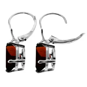 6.25 Carat 14K Solid White Gold Knock On Your Door Garnet Earrings