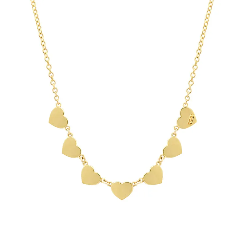 7 Extra Small Lapis Heart Necklace