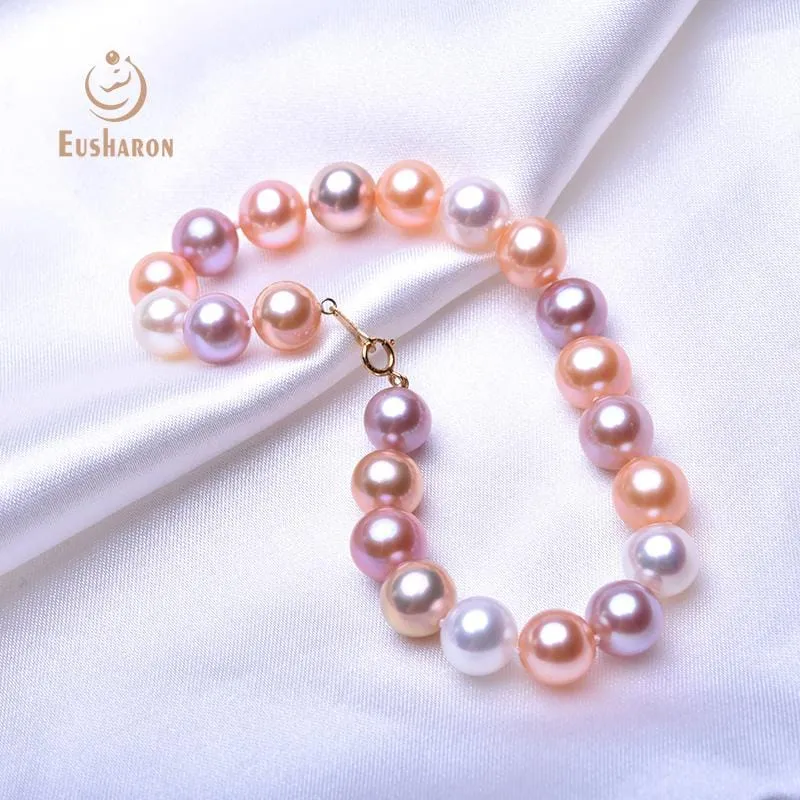 7.5-8.5mm 18K Gold Clasp Multicolor Freshwater Pearl Jewelry Set