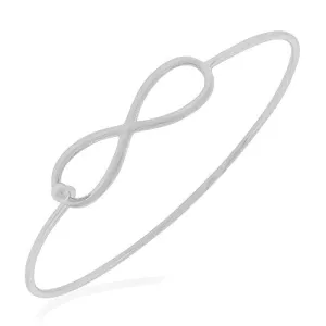 925 Sterling Silver Yellow Gold-Tone Classic Infinity Bangle Bracelet