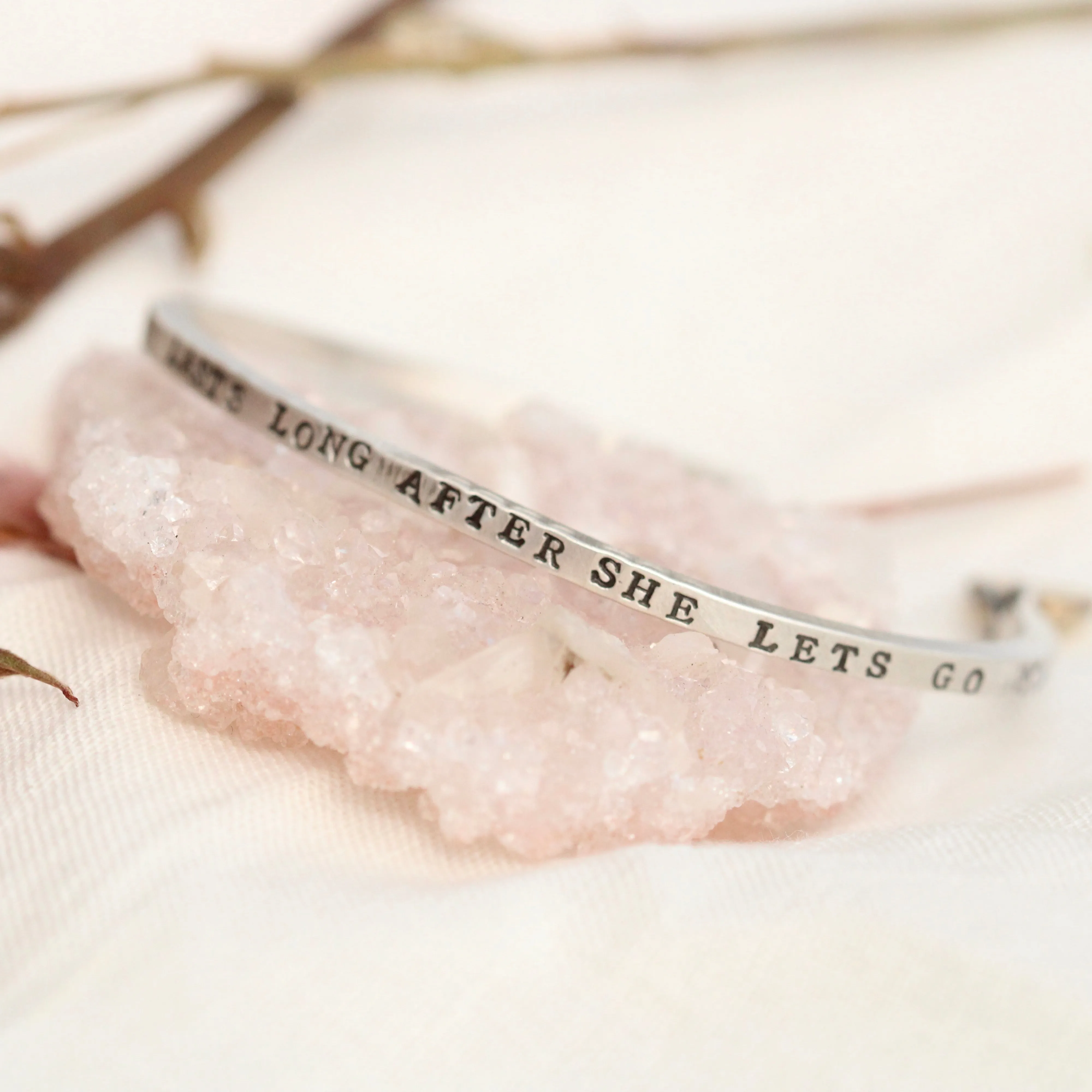 A Mother's Hug sterling silver cuff bracelet