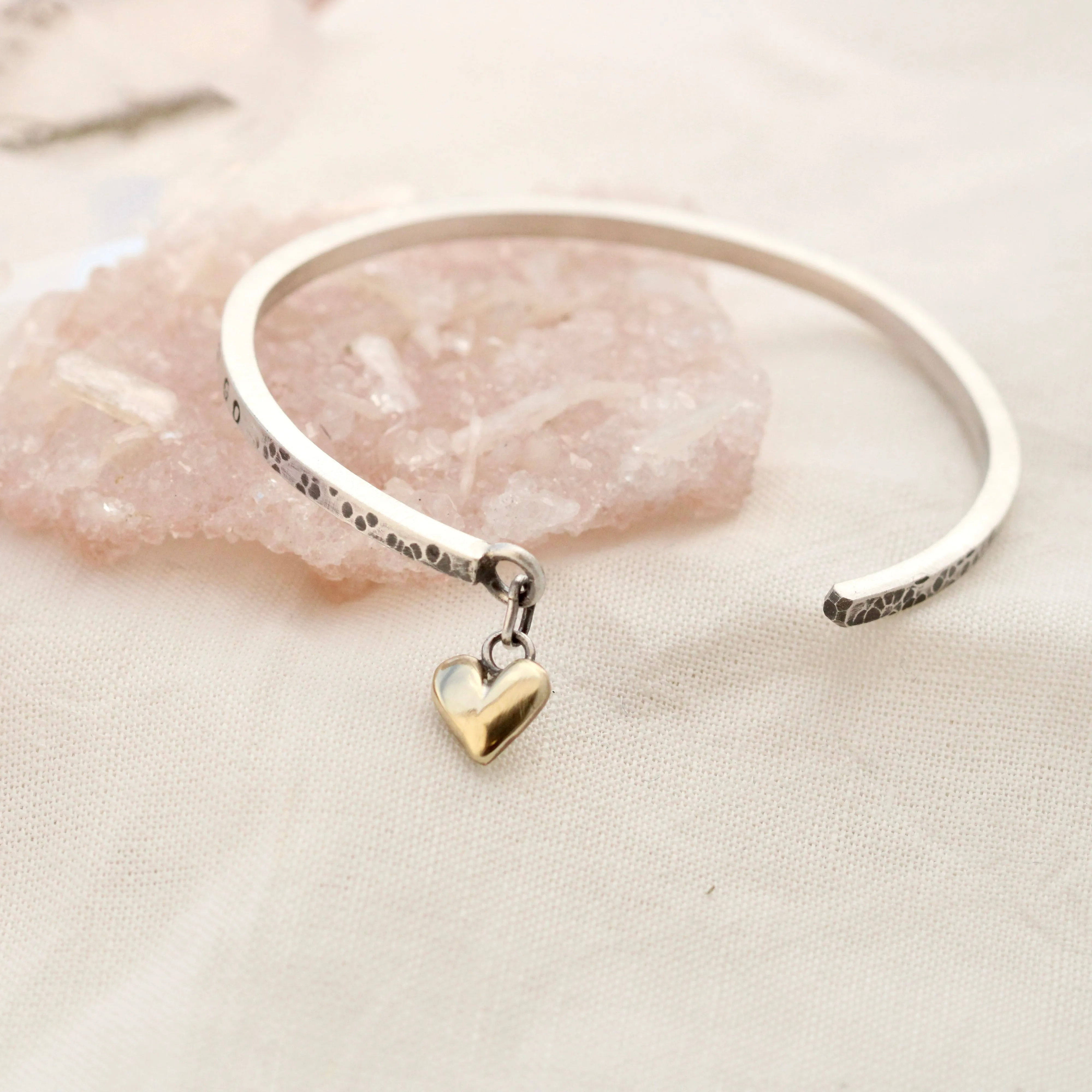 A Mother's Hug sterling silver cuff bracelet
