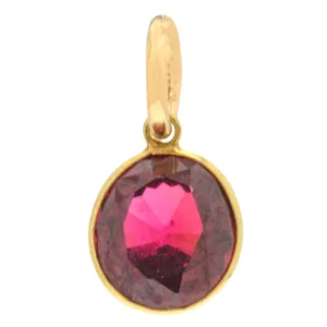 Antique 18ct Gold Bezel-Set Garnet Charm, 1.40ct