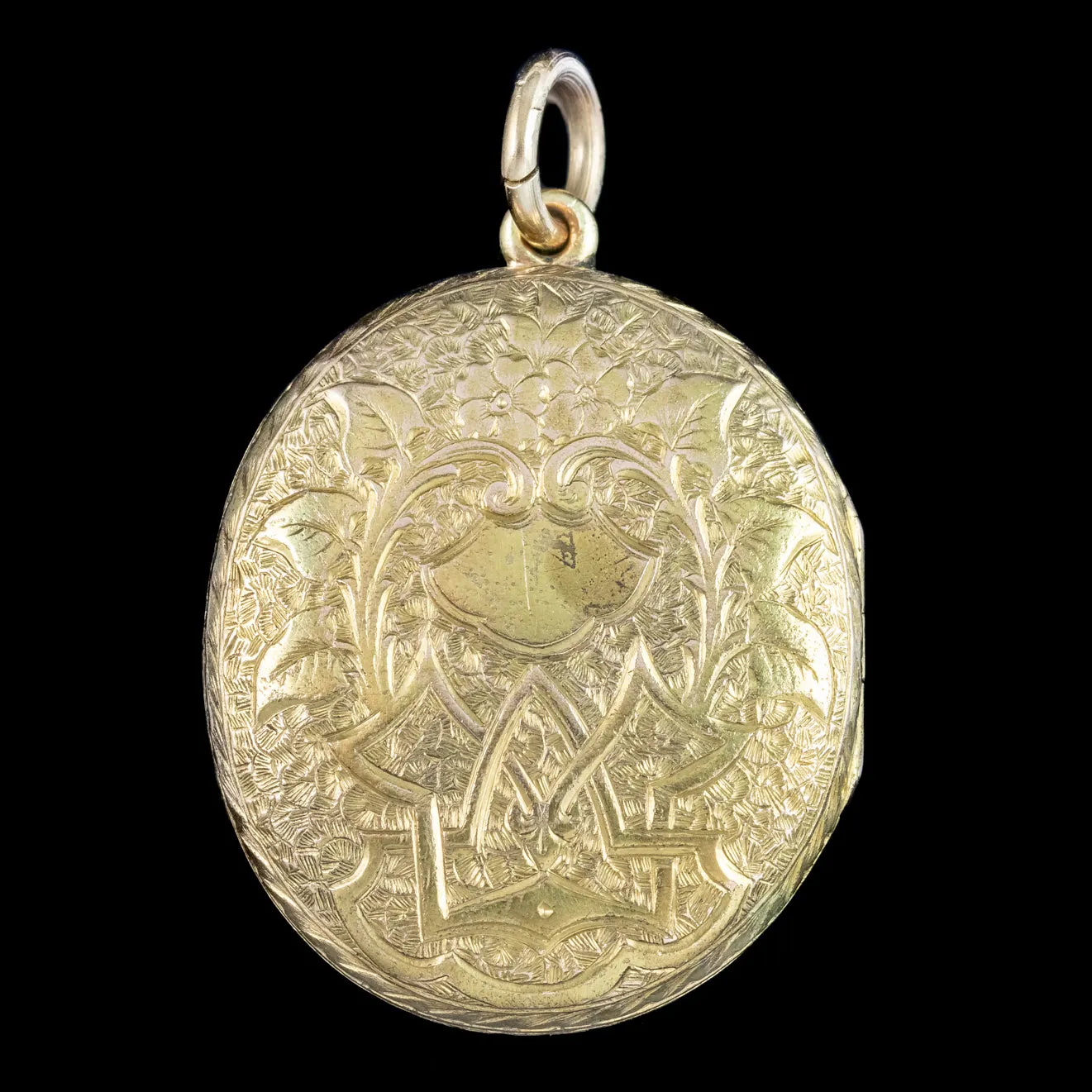Antique Victorian Belt Buckle Eternity Locket 18ct Gold