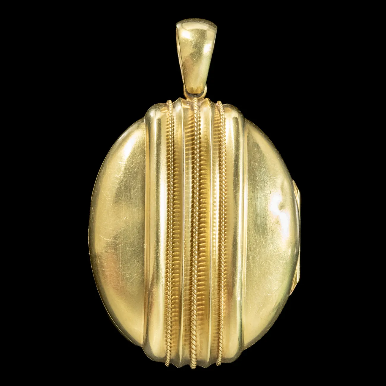 Antique Victorian Etruscan Revival Locket 18ct Gold
