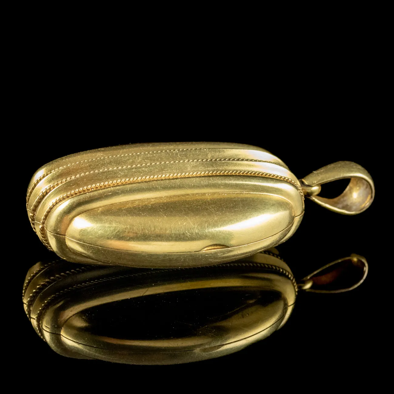 Antique Victorian Etruscan Revival Locket 18ct Gold