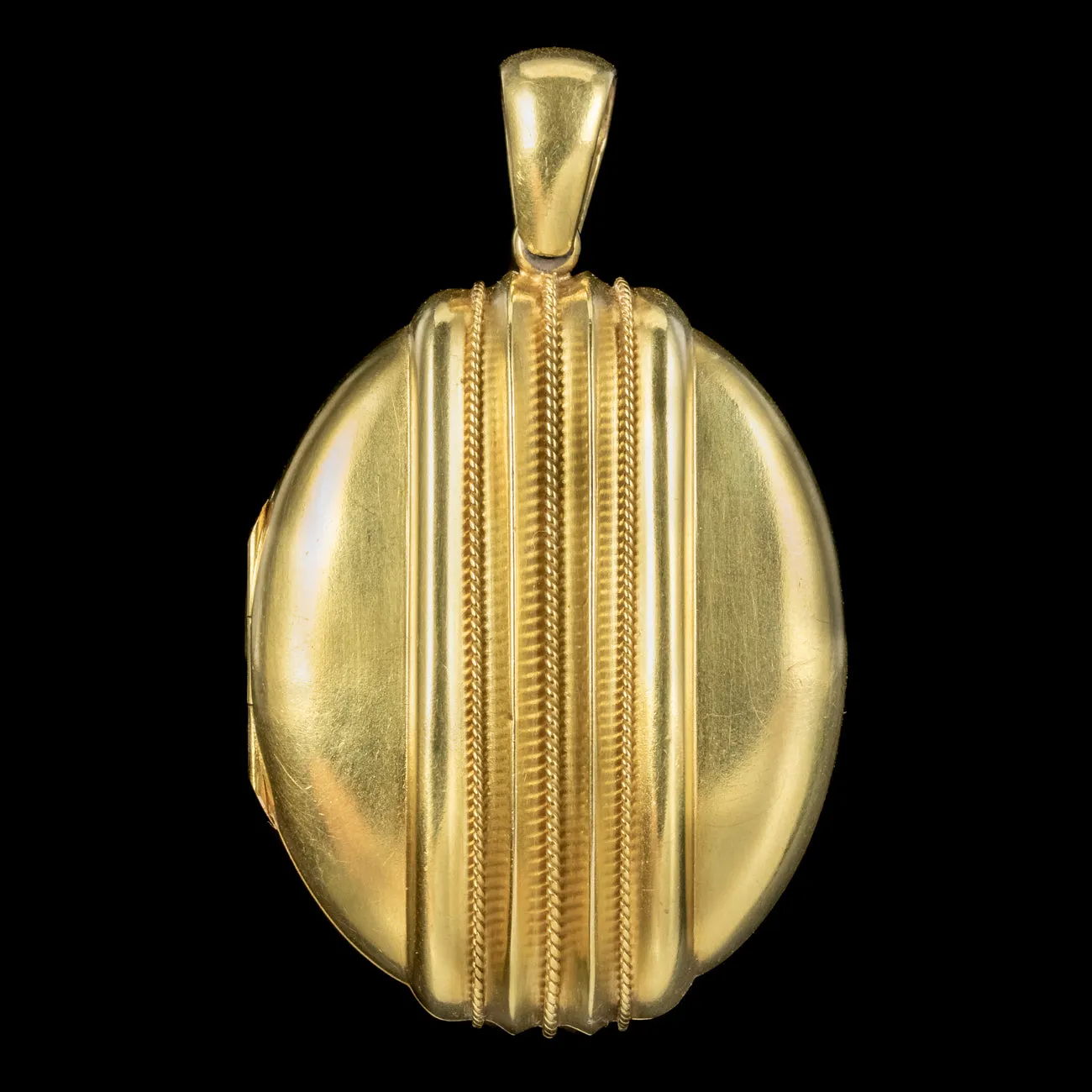 Antique Victorian Etruscan Revival Locket 18ct Gold