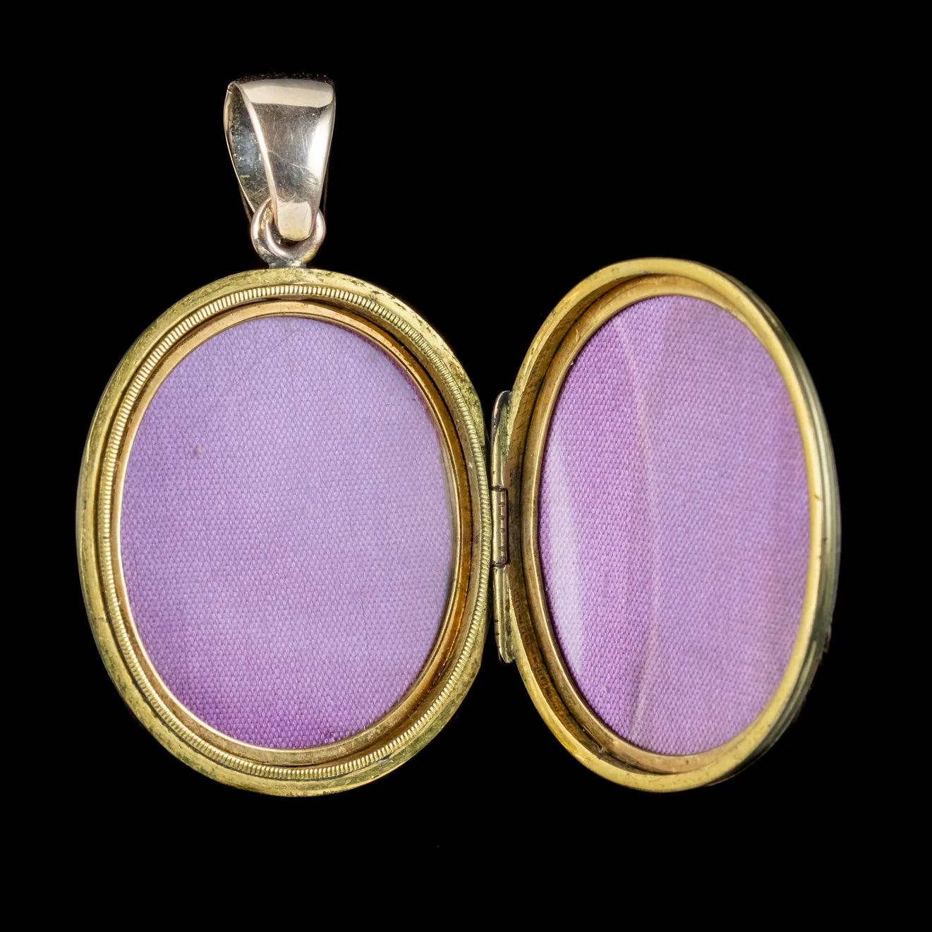 Antique Victorian Floral Locket 9ct Gold Back And Front Circa 1880
