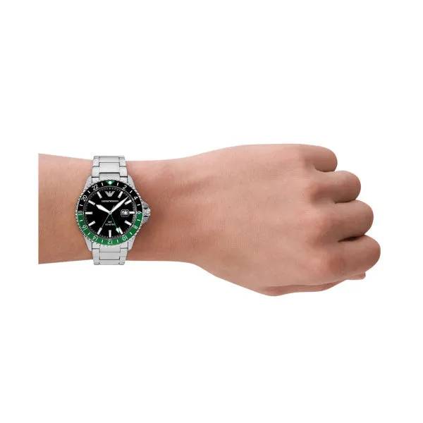 Armani World Explorer Gents Stainless Steel Watch