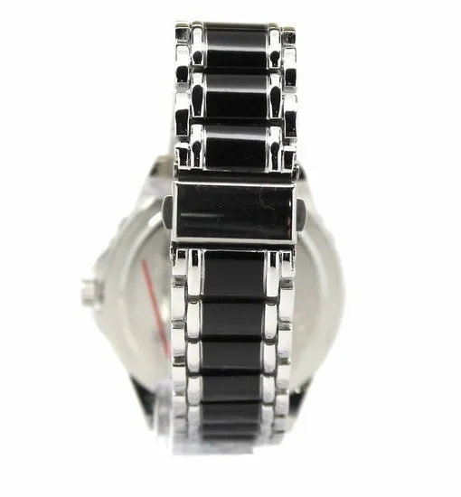 Batman Logo Watch with Black Metal Bracelet Band (BAT8025)