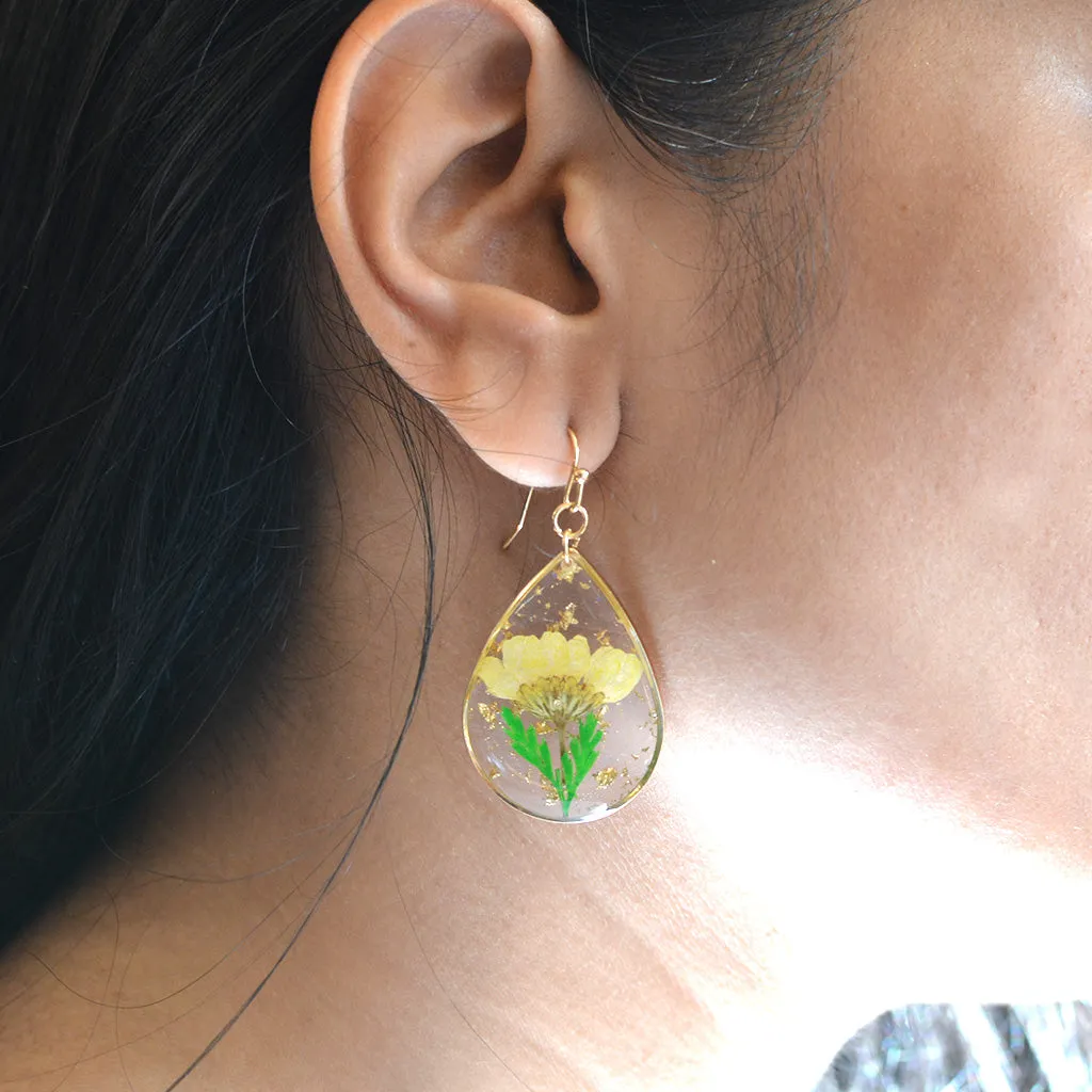 Bees & Trees Real Dried Flower Earrings