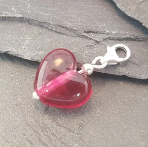 Birthstones in Glass - Cora Heart Clip on Charms