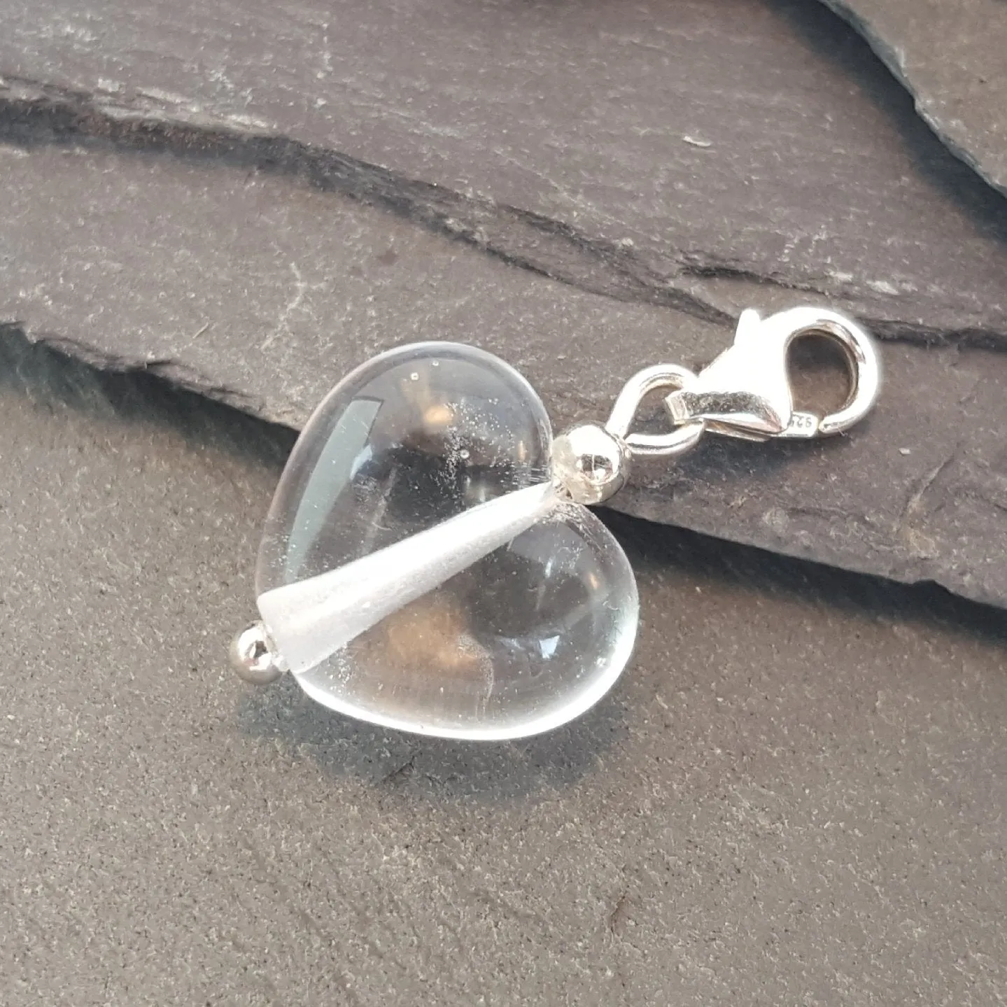 Birthstones in Glass - Cora Heart Clip on Charms