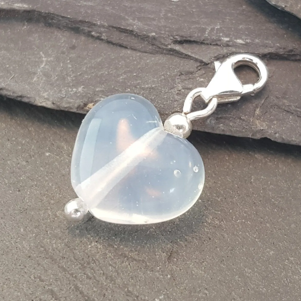 Birthstones in Glass - Cora Heart Clip on Charms
