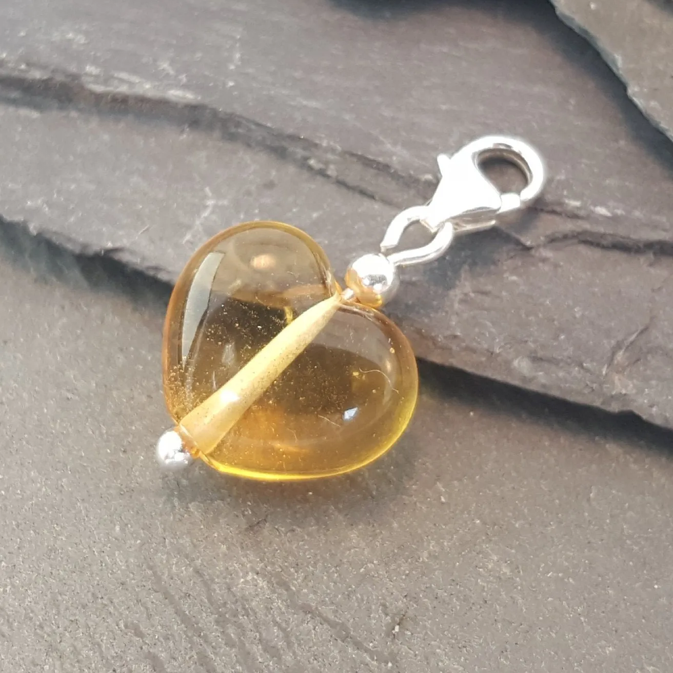 Birthstones in Glass - Cora Heart Clip on Charms