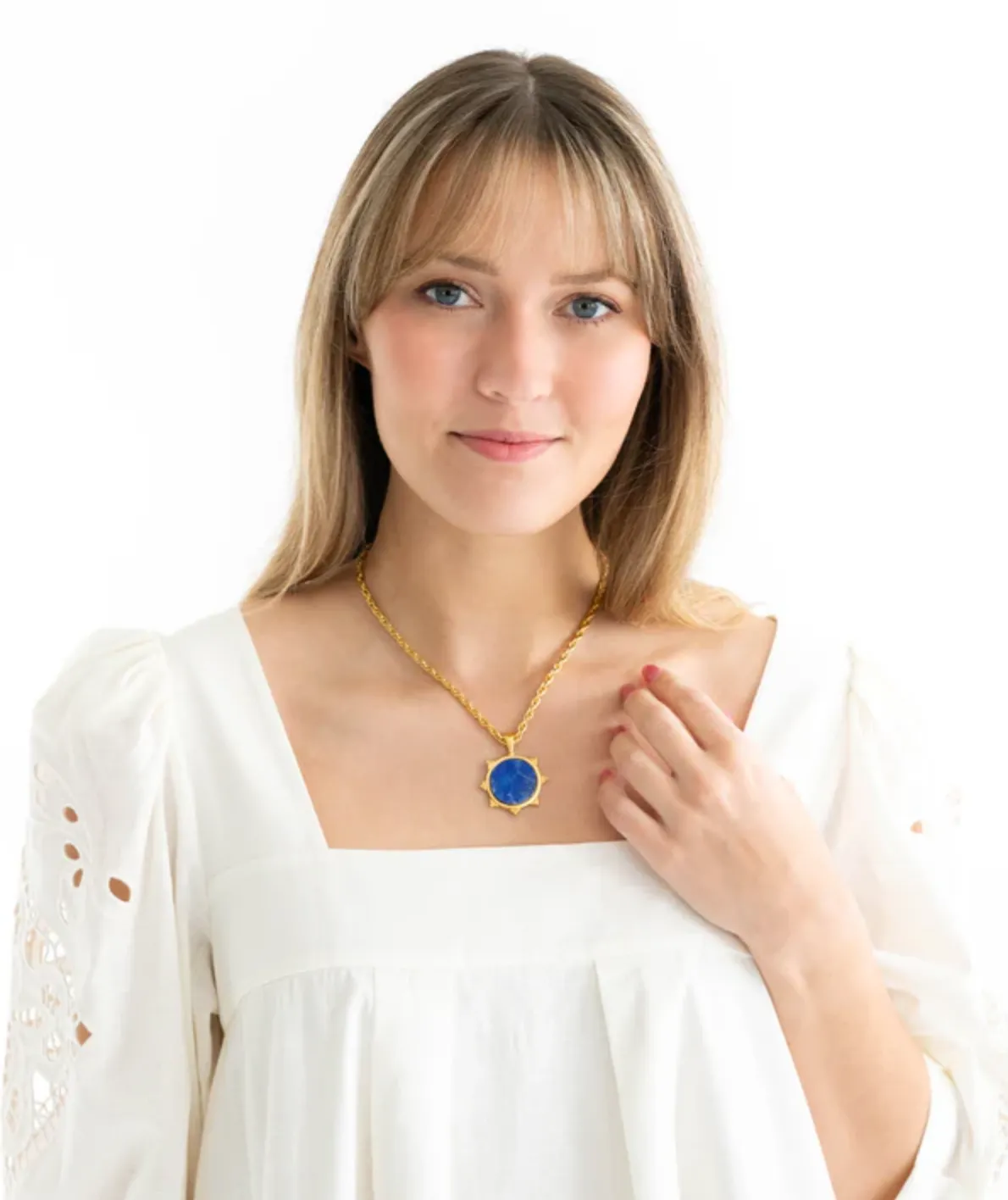 Blue Lapis Florence Stone Necklace