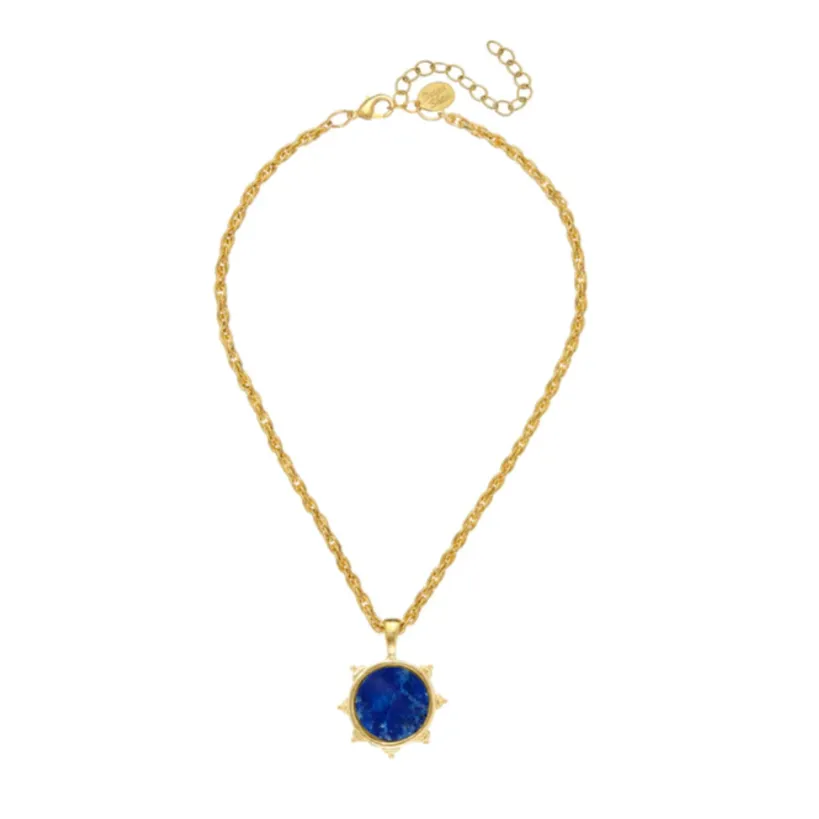 Blue Lapis Florence Stone Necklace