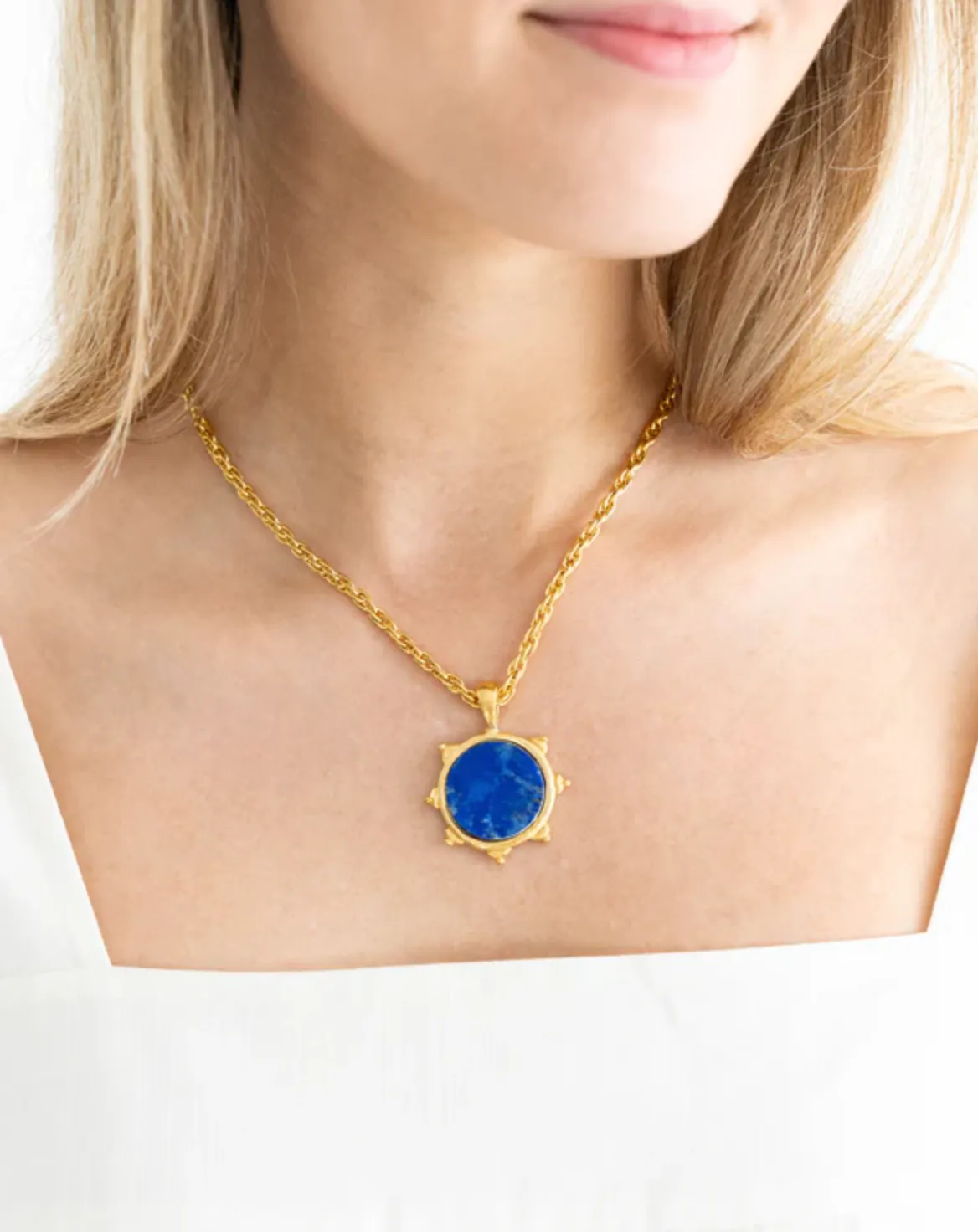 Blue Lapis Florence Stone Necklace
