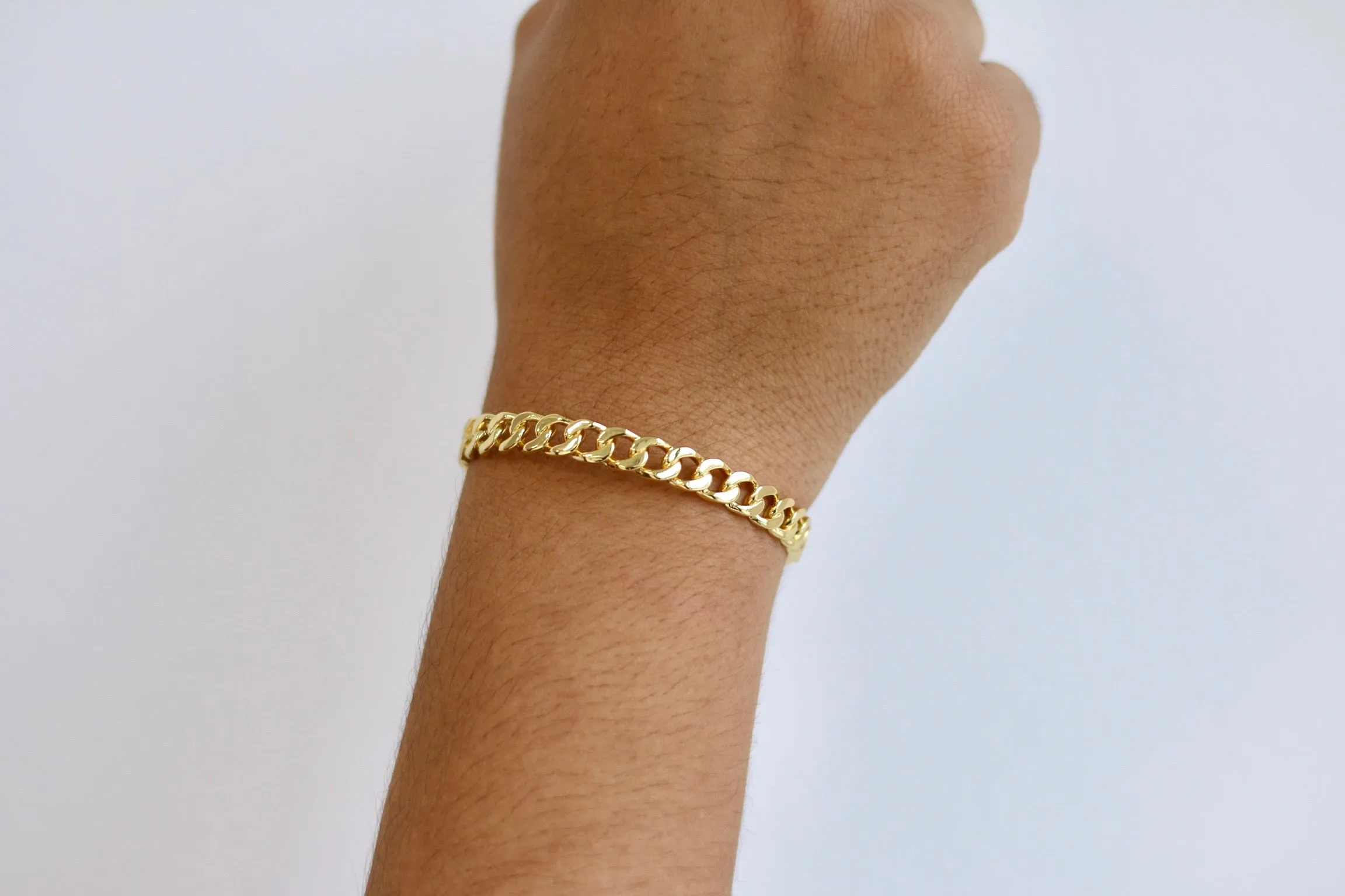 Chain Link Cuff Bangle Bracelet, curb link bracelet, gold bangle, cuff bracelet, gold cuff, wrist cuff, stackable bracelet, 16k gold plated