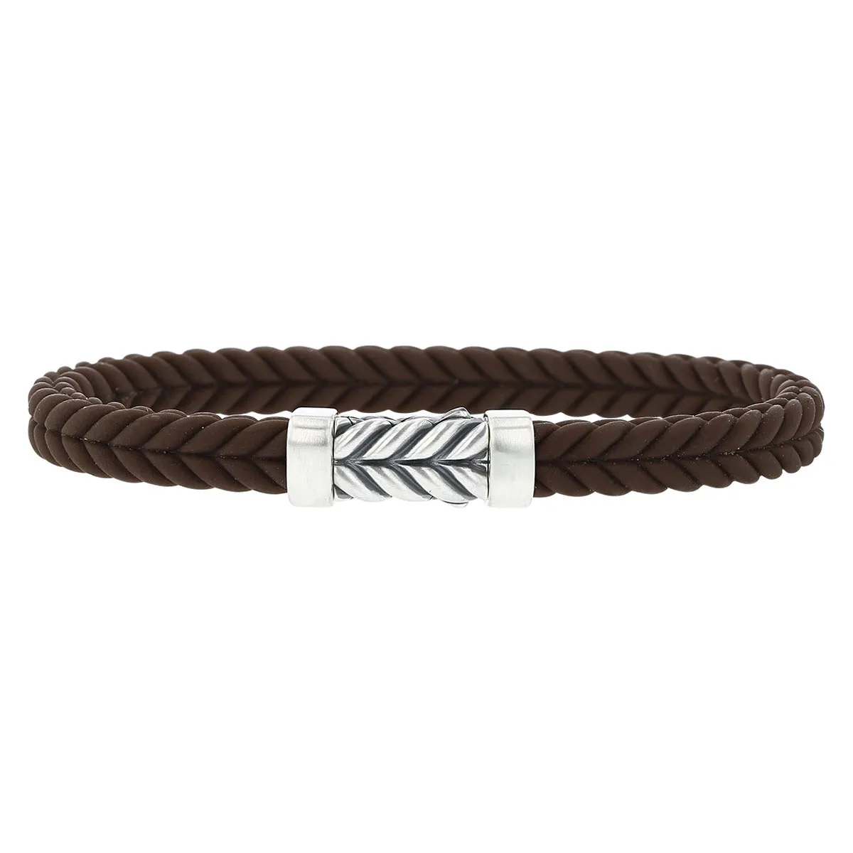 Chevron Brown Rubber Bracelet