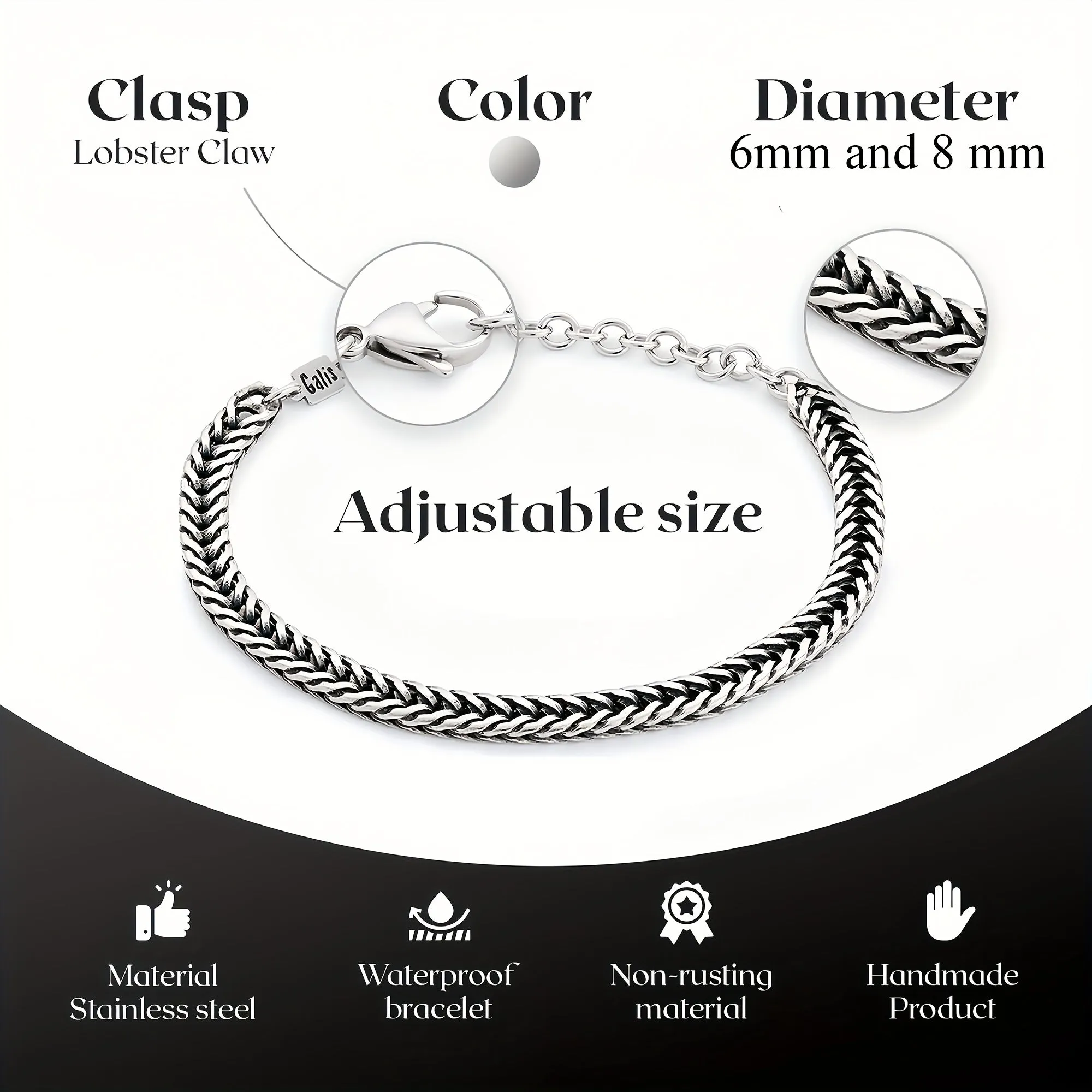 Cuff Bracelet for Men | Chain