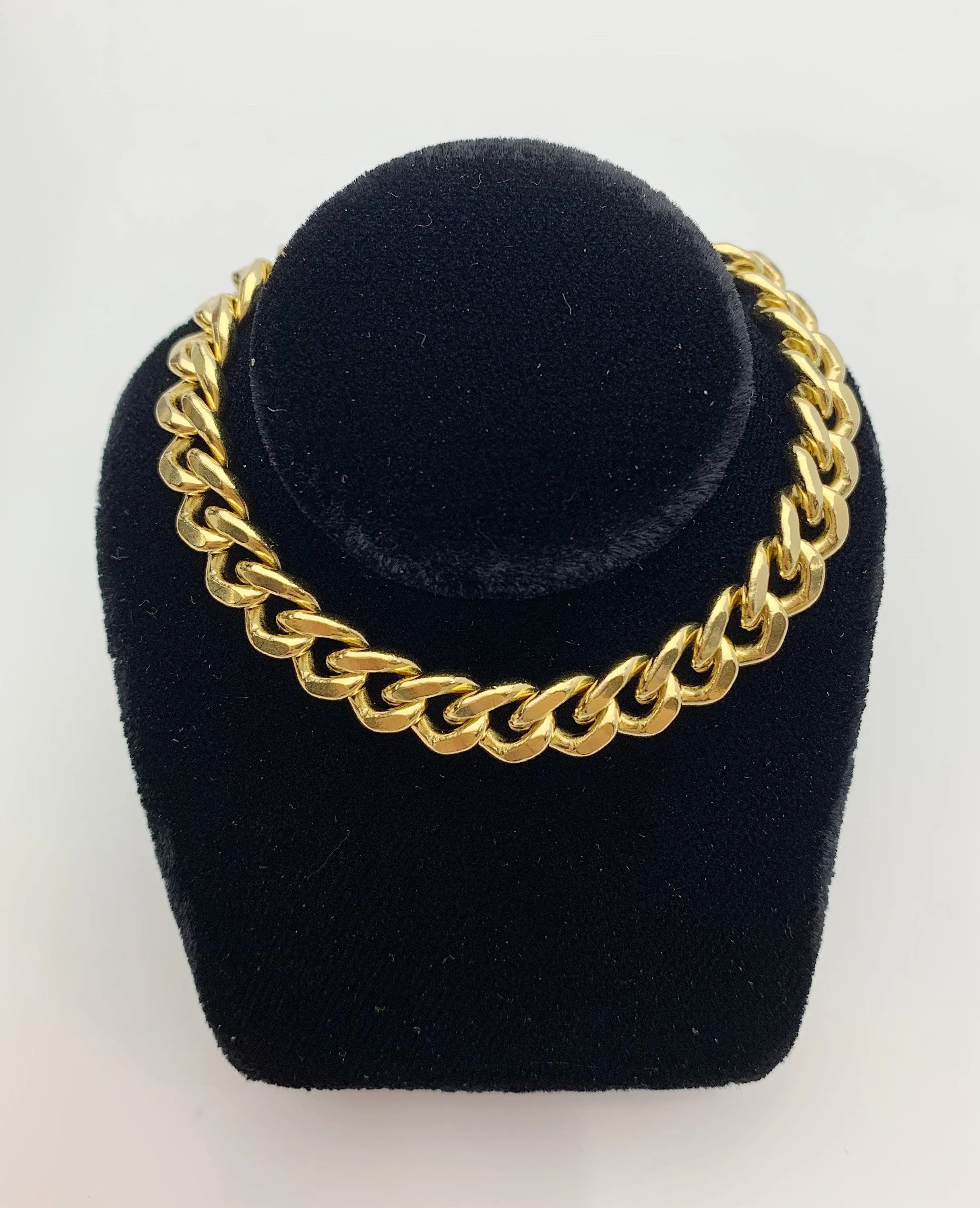 Curb Chain Bracelet 7 inch 14k Gold Filled 7.6mm (SM96LC)