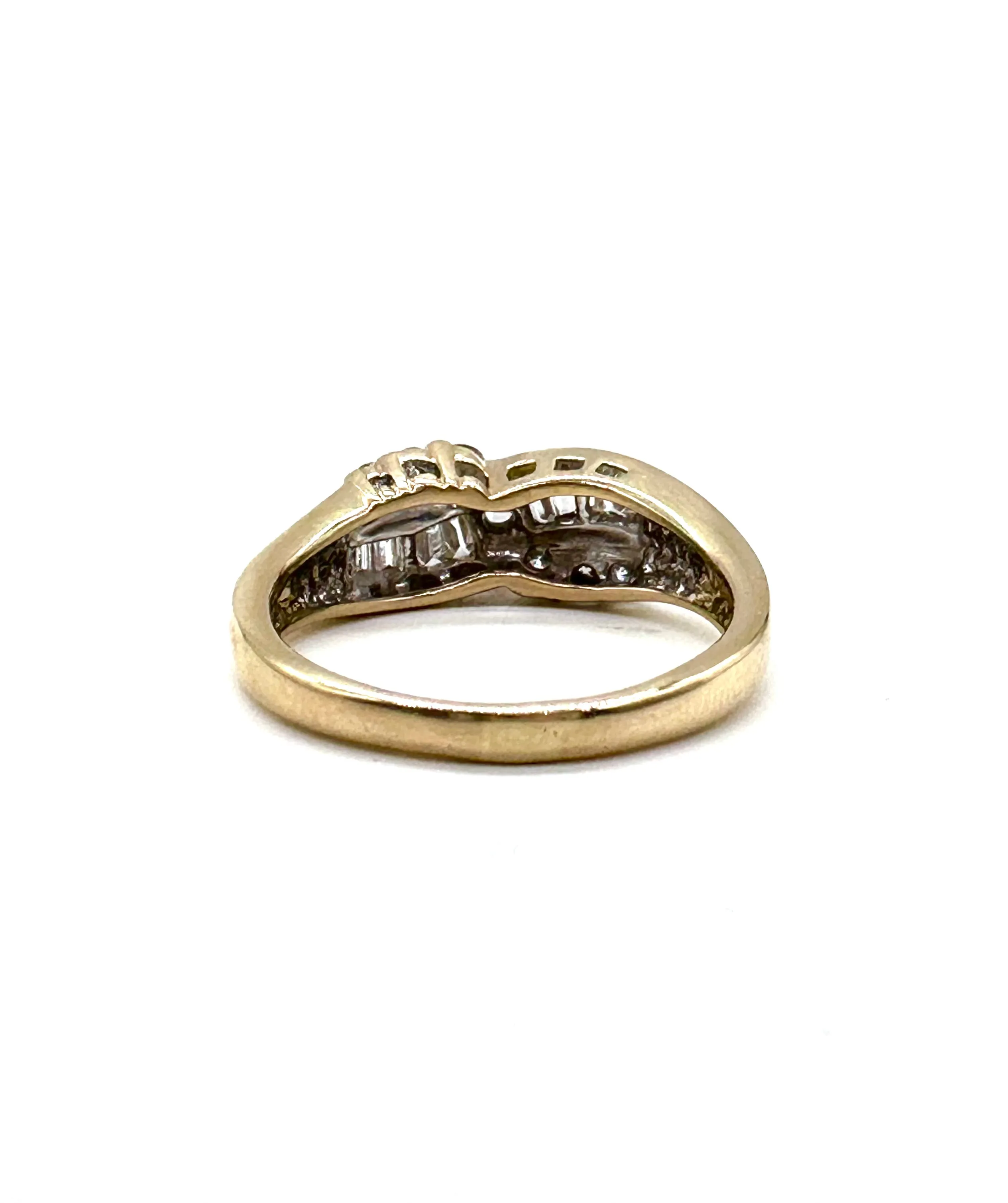Diamond Channel Set Bypass Ring