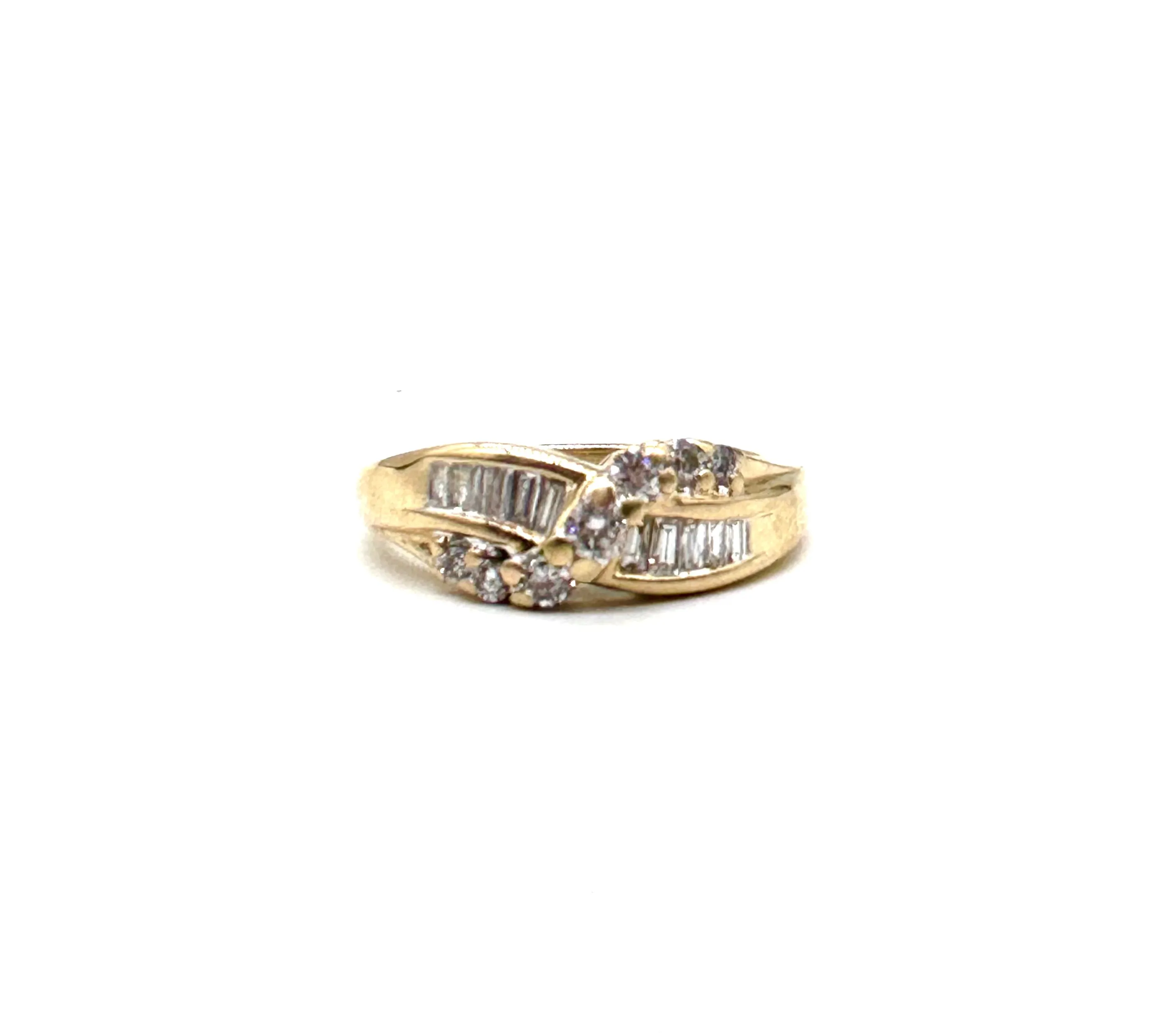 Diamond Channel Set Bypass Ring