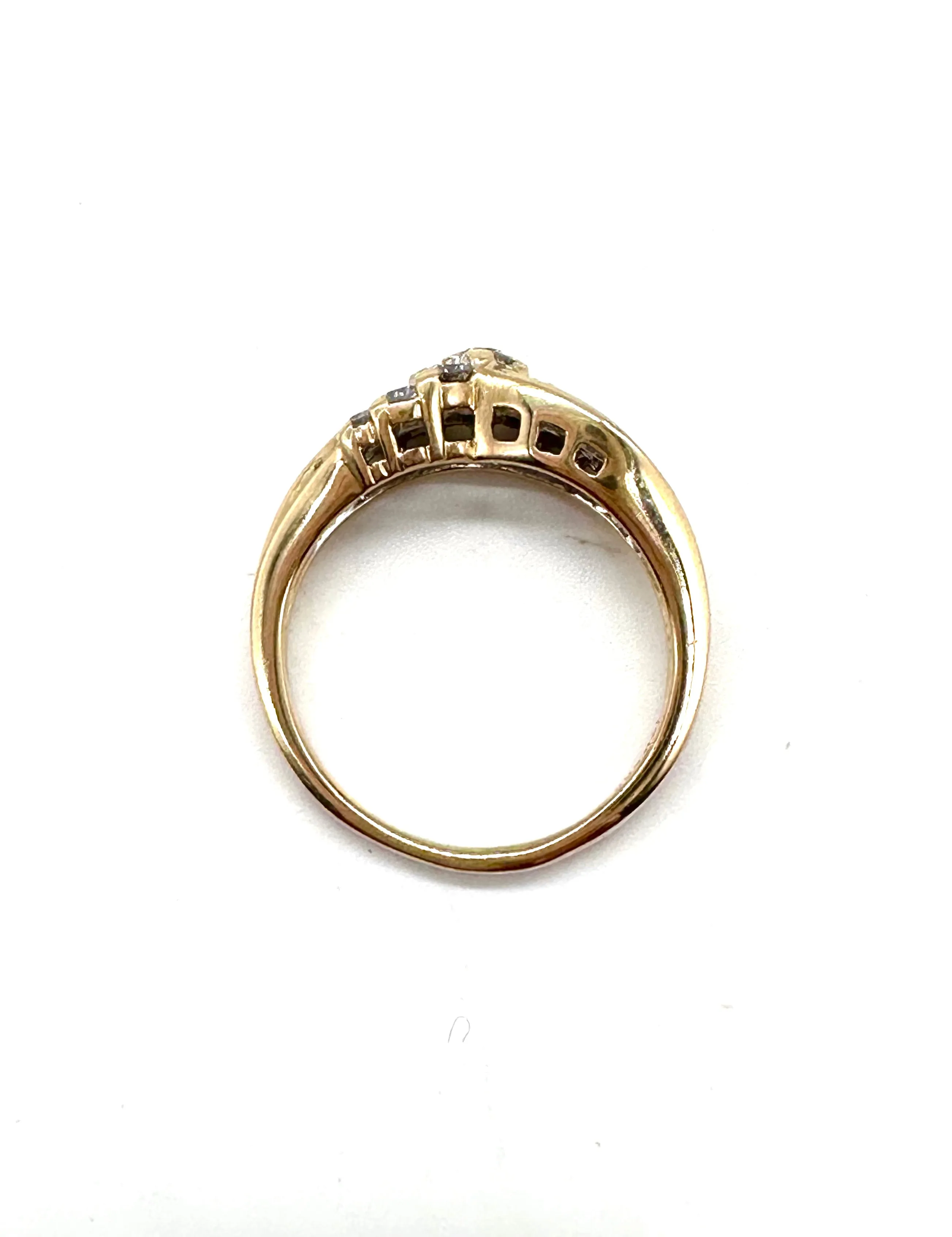 Diamond Channel Set Bypass Ring