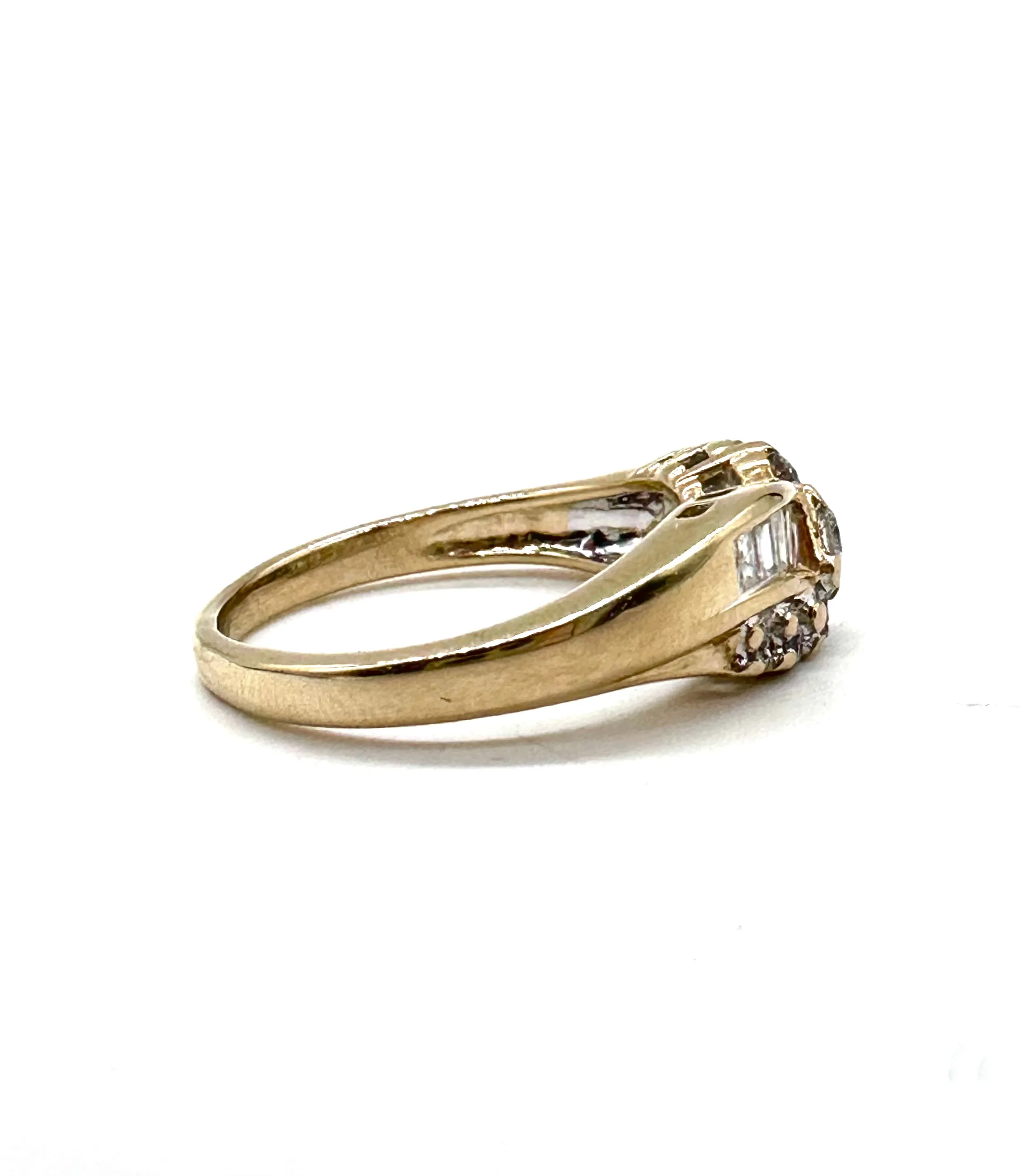Diamond Channel Set Bypass Ring