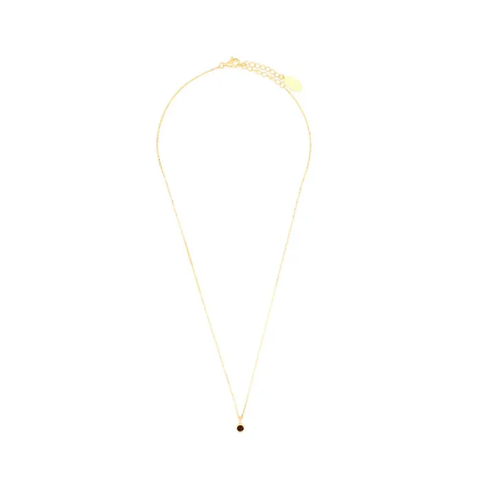 Diamonds by Georgini - Natural Garnet and Diamond January Pendant Gold
