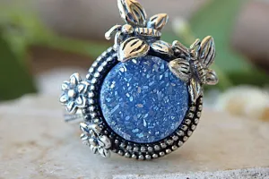 Druzy agate ring