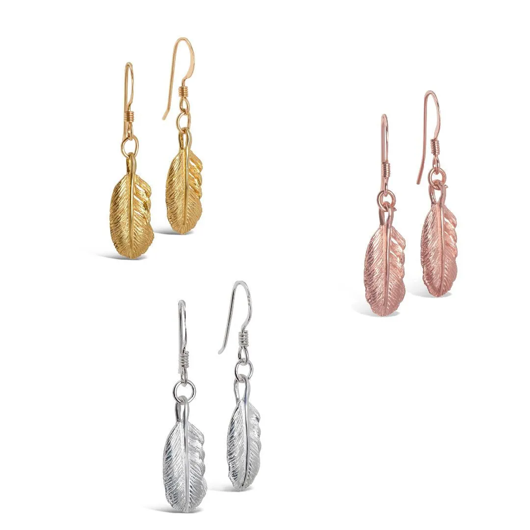 Feather Earrings | Silver
