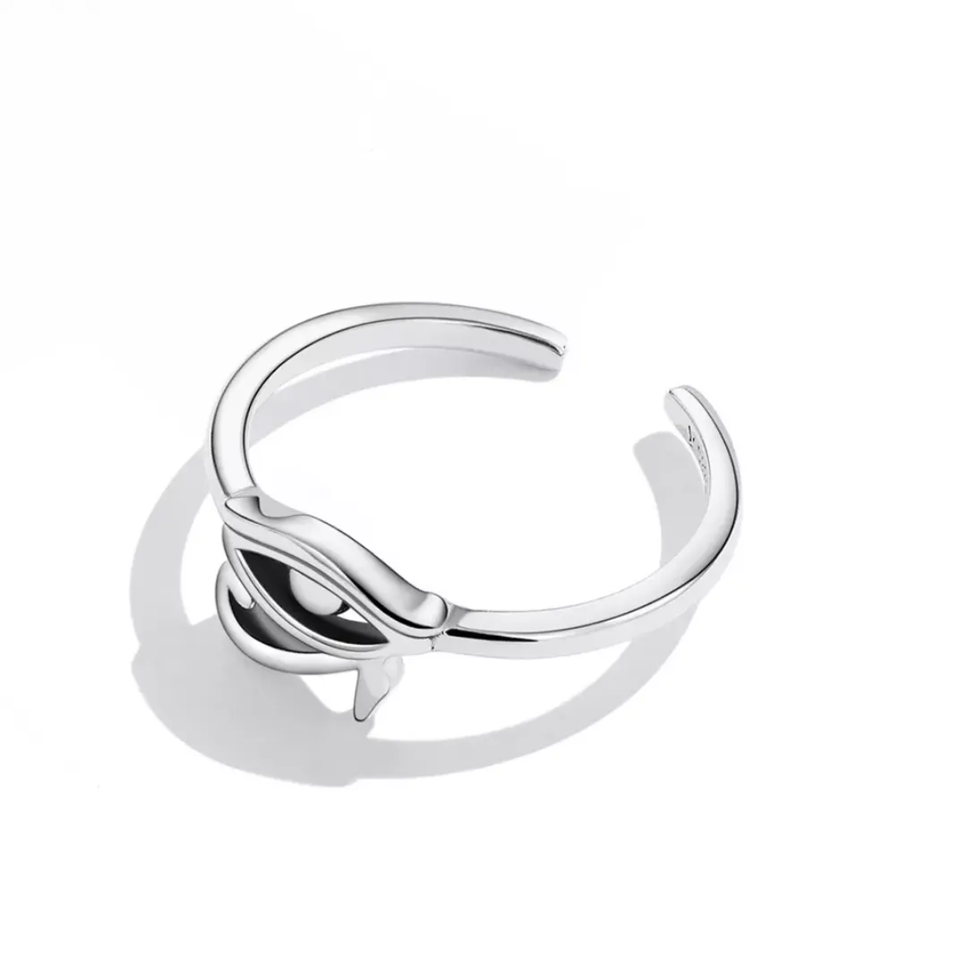 Filigree Egyptian Eye of Horus Adjustable Ring