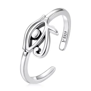 Filigree Egyptian Eye of Horus Adjustable Ring