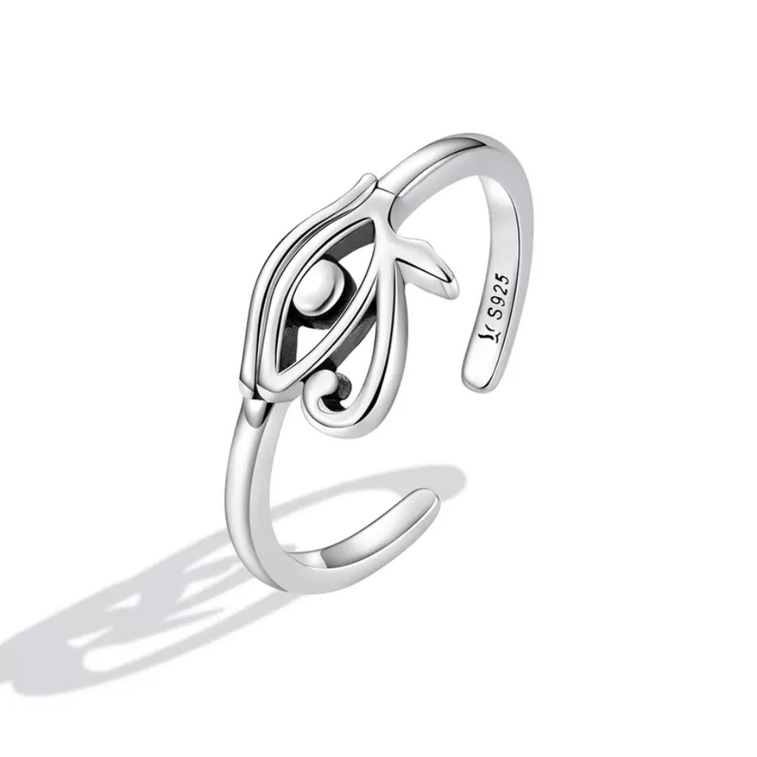 Filigree Egyptian Eye of Horus Adjustable Ring